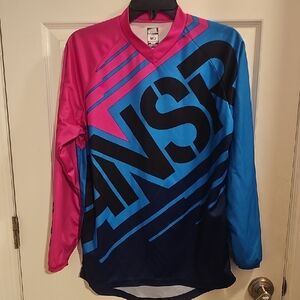 ANSR Women's Long Sleeve Jersey in Pink & Blue